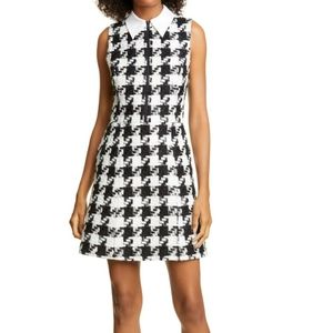Alice + Olivia Ellis Houndstooth Mini Dress NWT